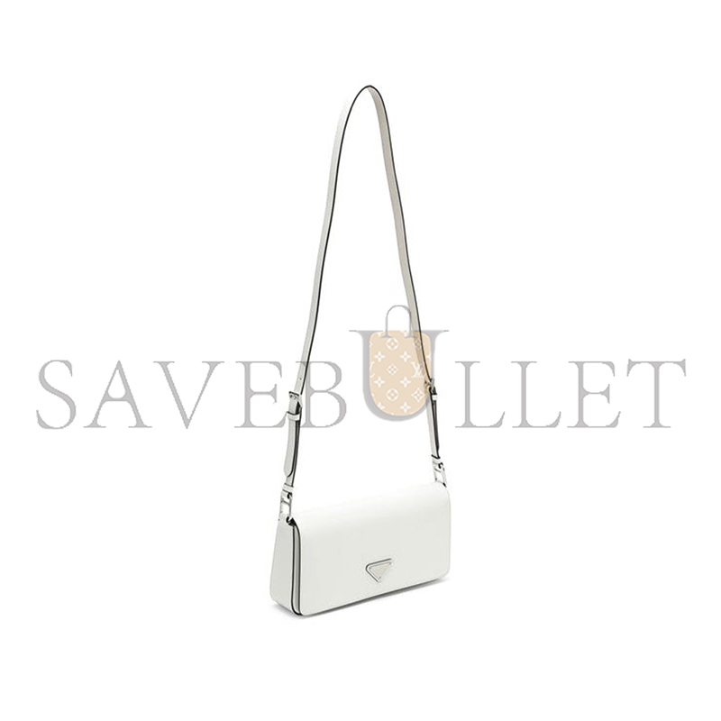 PRADA FEMME BAG IN WHITE LEATHER 1BD323 (26*12*4.8cm)